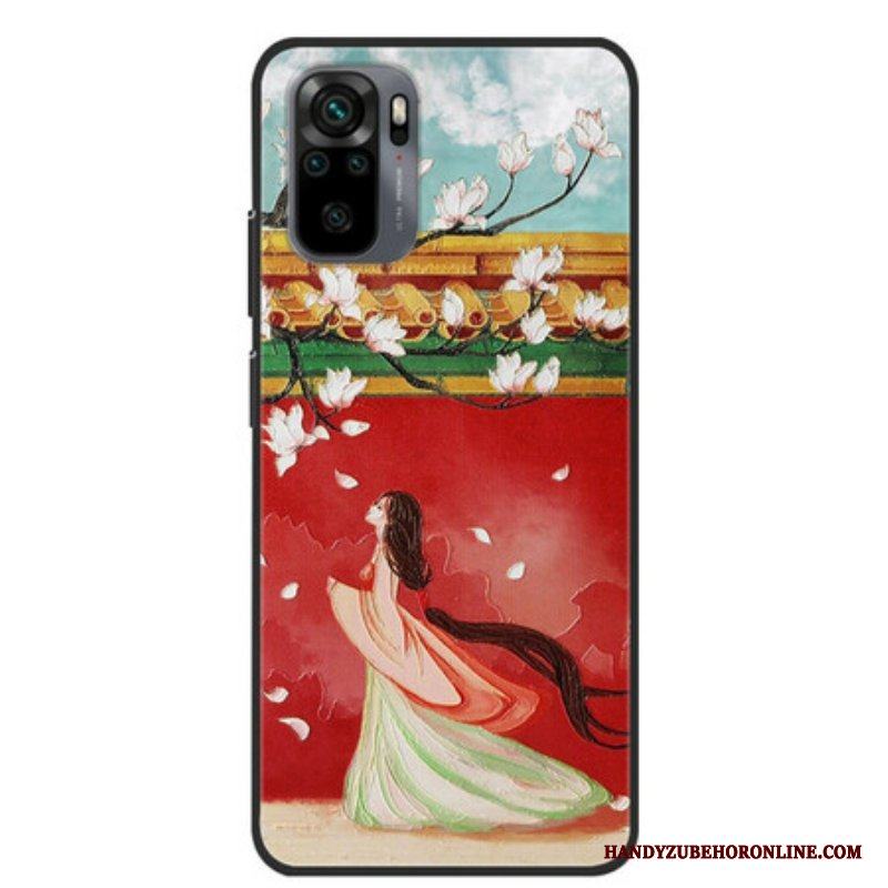 Skal Xiaomi Redmi Note 10 / 10S Asiatisk Blomma Kvinna