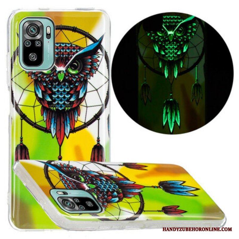 Skal Xiaomi Redmi Note 10 / 10S Fluorescerande Owl Dream Catcher