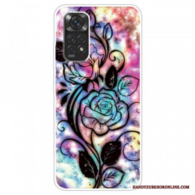 Skal Xiaomi Redmi Note 11 / 11S Blomsterdesign