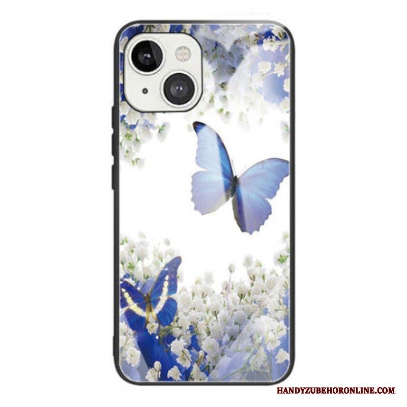 Skal iPhone 13 Mini Fjärilar Design Härdat Glas