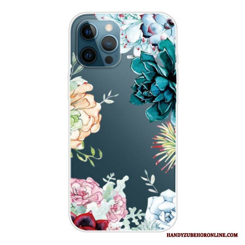 Skal iPhone 13 Pro Akvarell Blommor Topp