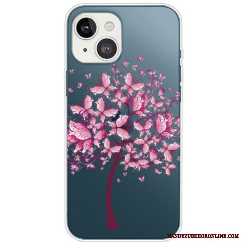 Skal iPhone 14 Plus Transparent Fjärilsträd