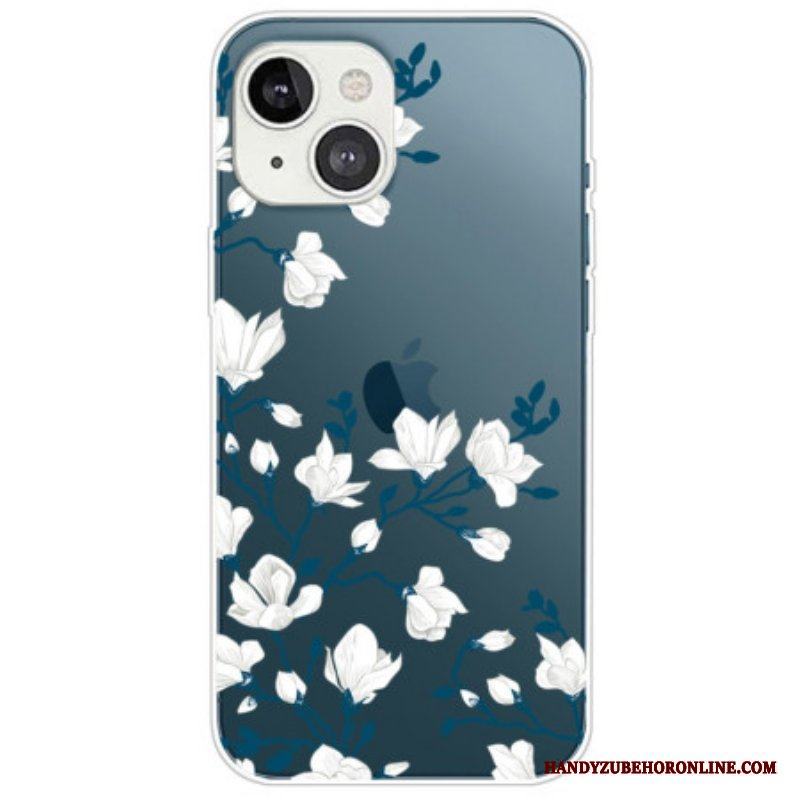 Skal iPhone 14 Plus Vita Blommor
