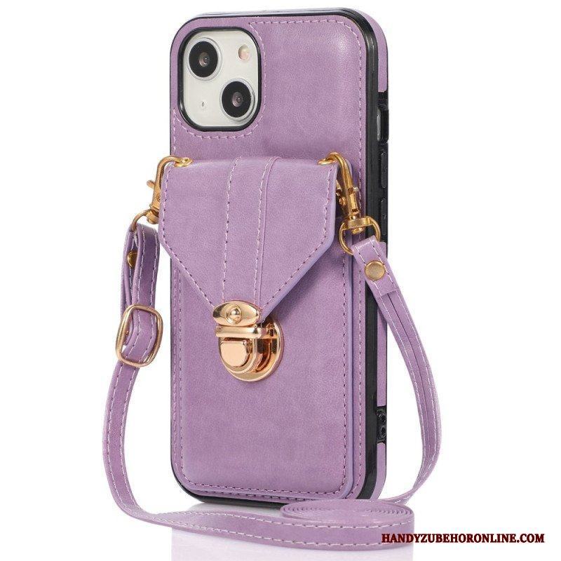 Skal iPhone 14 Plånboksfodral Crossbody Plånbok