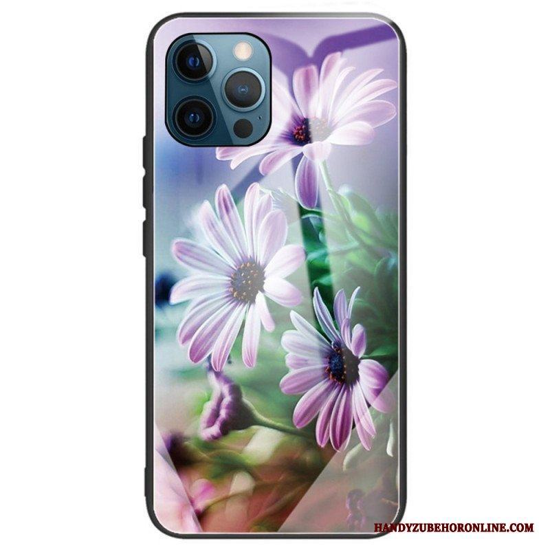 Skal iPhone 14 Pro Max Härdat Glas Blommor