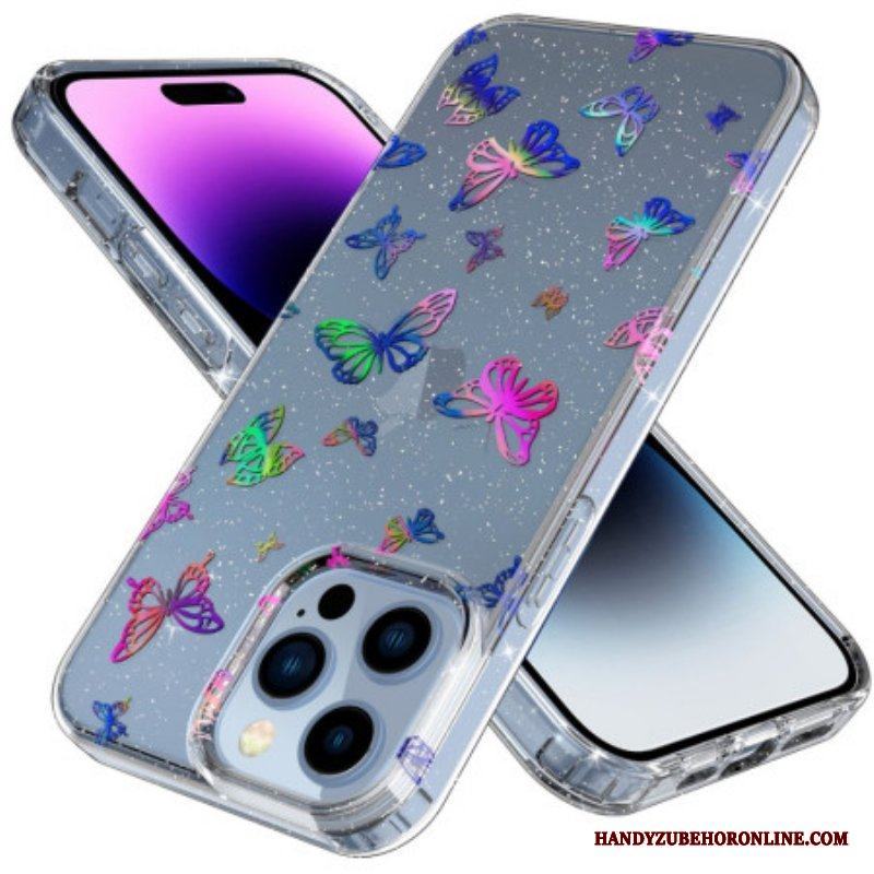 Skal iPhone 14 Pro Sömlösa Fjärilar