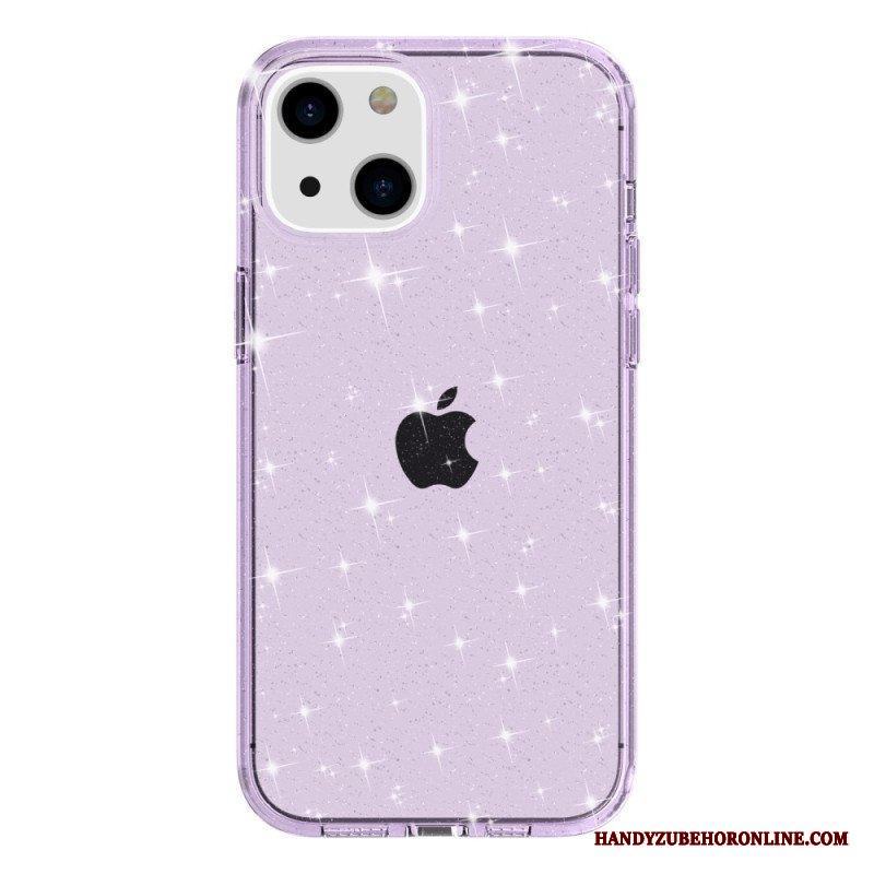 Skal iPhone 15 Transparent Glitter