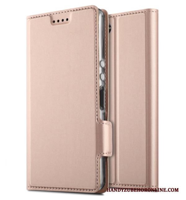 Sony Xperia 1 Skydd Täcka Skal Telefon Fodral Support Rosa Läderfodral