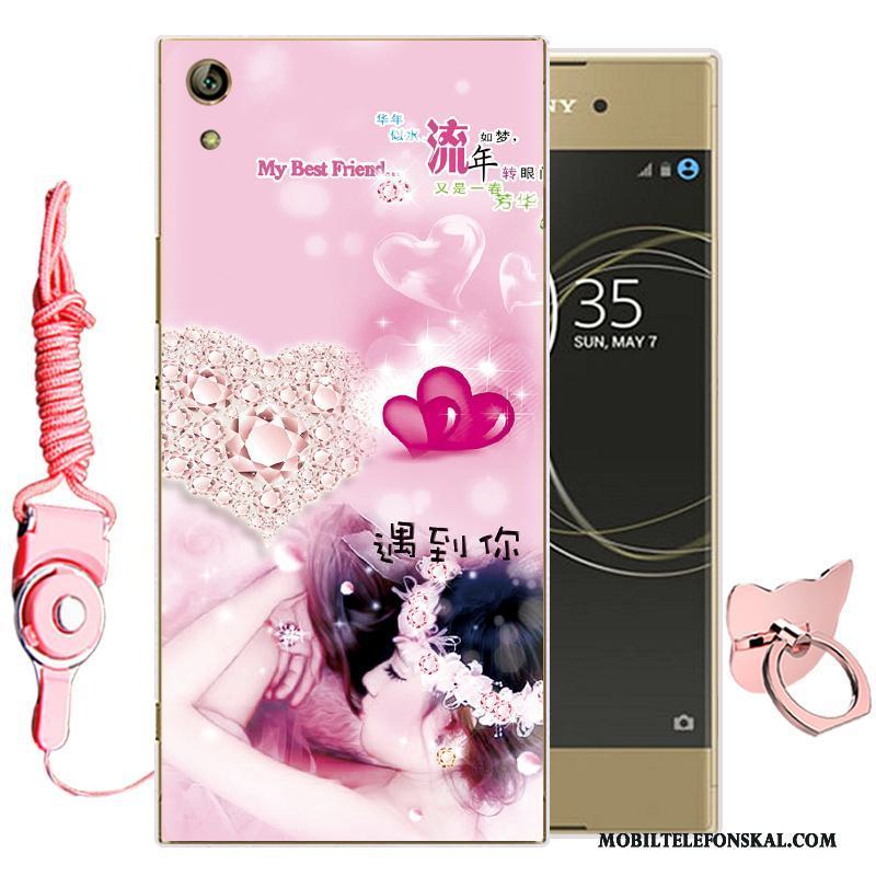 Sony Xperia L1 Mjuk Skal Telefon Tecknat Rosa Fodral Mobil Telefon Silikon