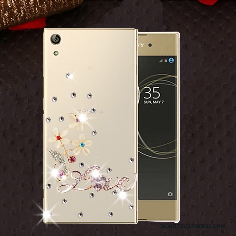 Sony Xperia L1 Skal Fallskydd Silikon Fodral Strass Telefon Mjuk