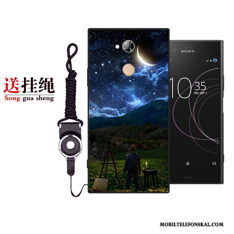 Sony Xperia L2 Fallskydd Fodral Skal Telefon Blå Tecknat Personlighet Mjuk
