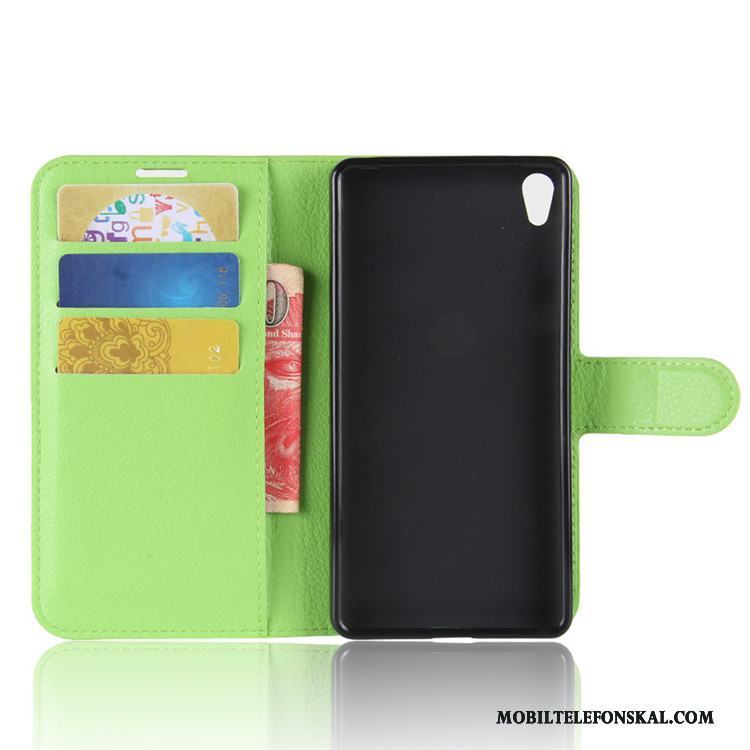 Sony Xperia Xa1 Plus Läderfodral Mobil Telefon Skydd Plånbok Grön Skal