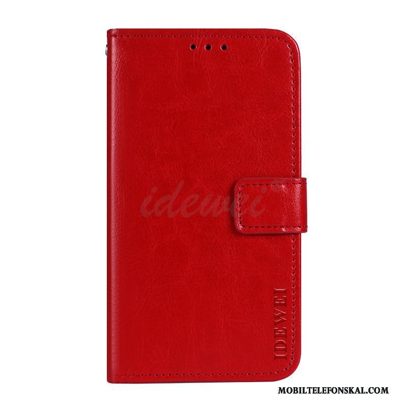 Sony Xperia Xa1 Plus Plånbok Täcka Skydd Röd Fodral Skal Telefon Läderfodral