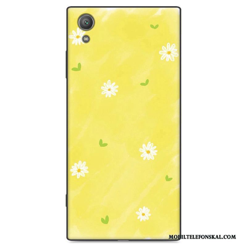 Sony Xperia Xa1 Plus Skydd Skal Telefon Fallskydd Fodral Silikon Svart Gul