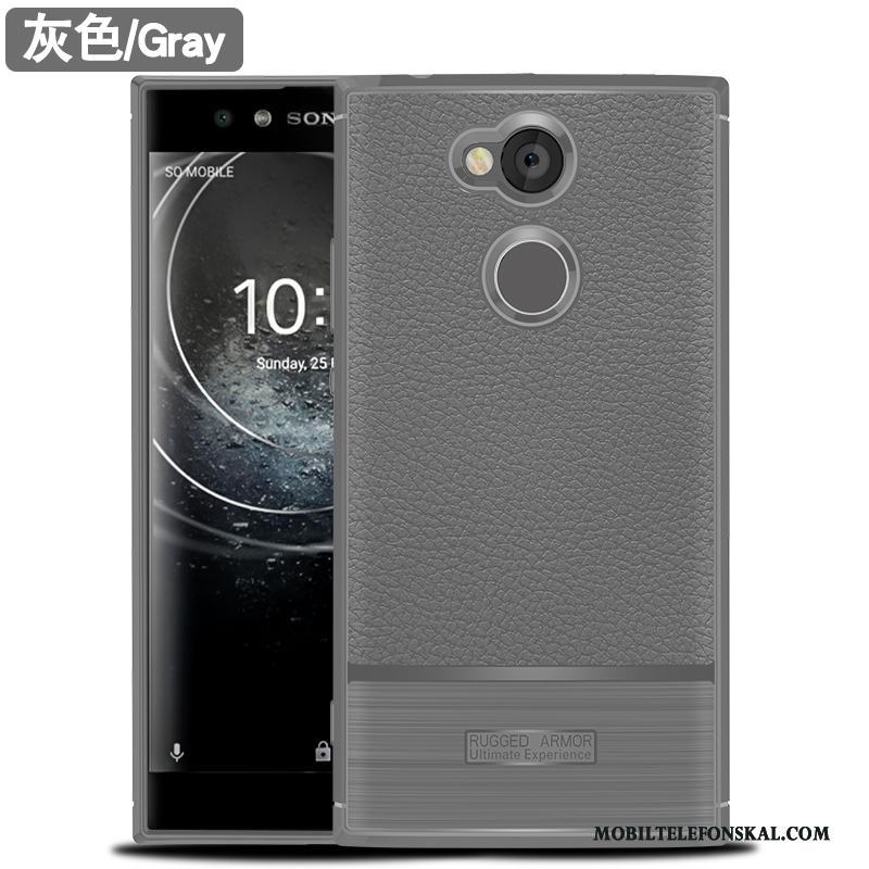 Sony Xperia Xa2 Ultra Skydd Skal Telefon Mjuk Grå Fodral Silikon Fallskydd