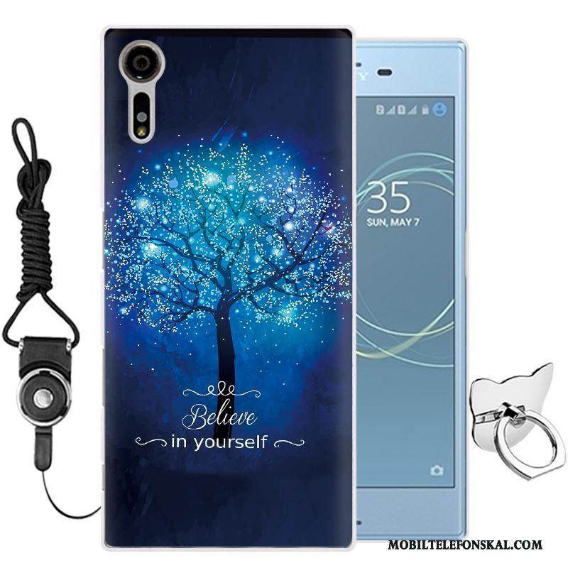 Sony Xperia Xz Silikon Mjuk Tecknat Blå Fodral Skal Telefon Skydd