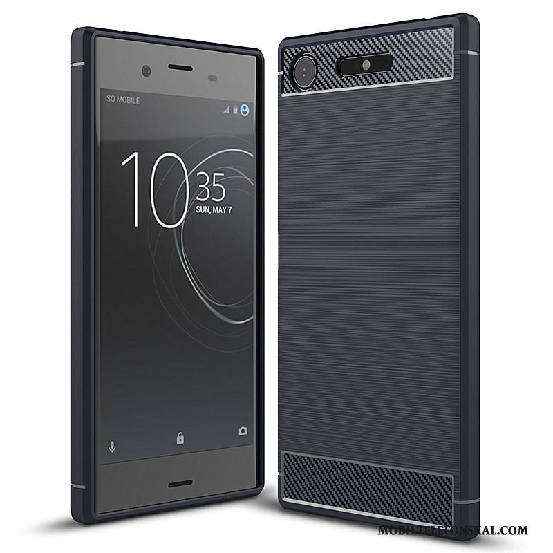 Sony Xperia Xz1 Silikon Skal Telefon Mobil Telefon Skydd Fodral Mjuk Blå