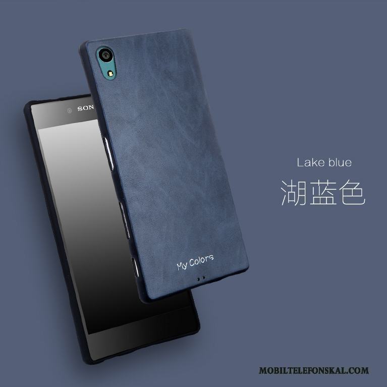 Sony Xperia Z5 Mobil Telefon Solid Färg Fallskydd Fodral Blå Silikon Skal Telefon