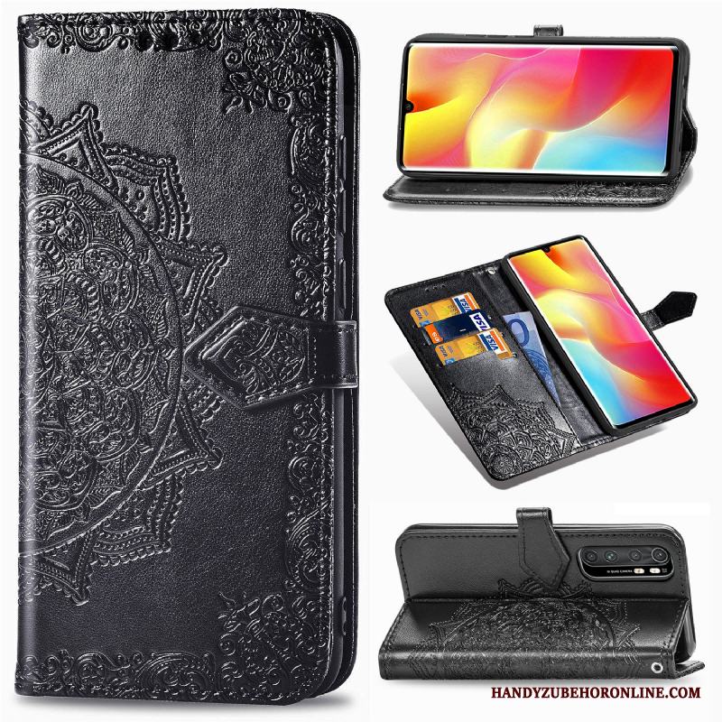 Xiaomi Mi Note 10 Lite All Inclusive Läderfodral Clamshell Kort Liten Fallskydd Skal Telefon