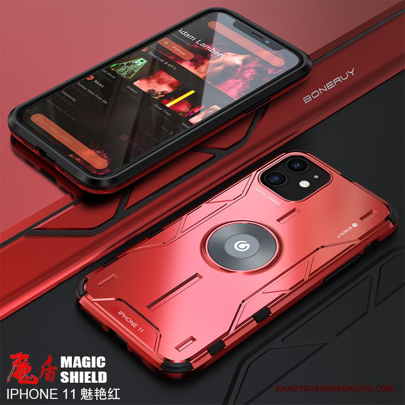 iPhone 11 Kreativa Net Red Skal Telefon Skydd Personlighet Fodral Metall