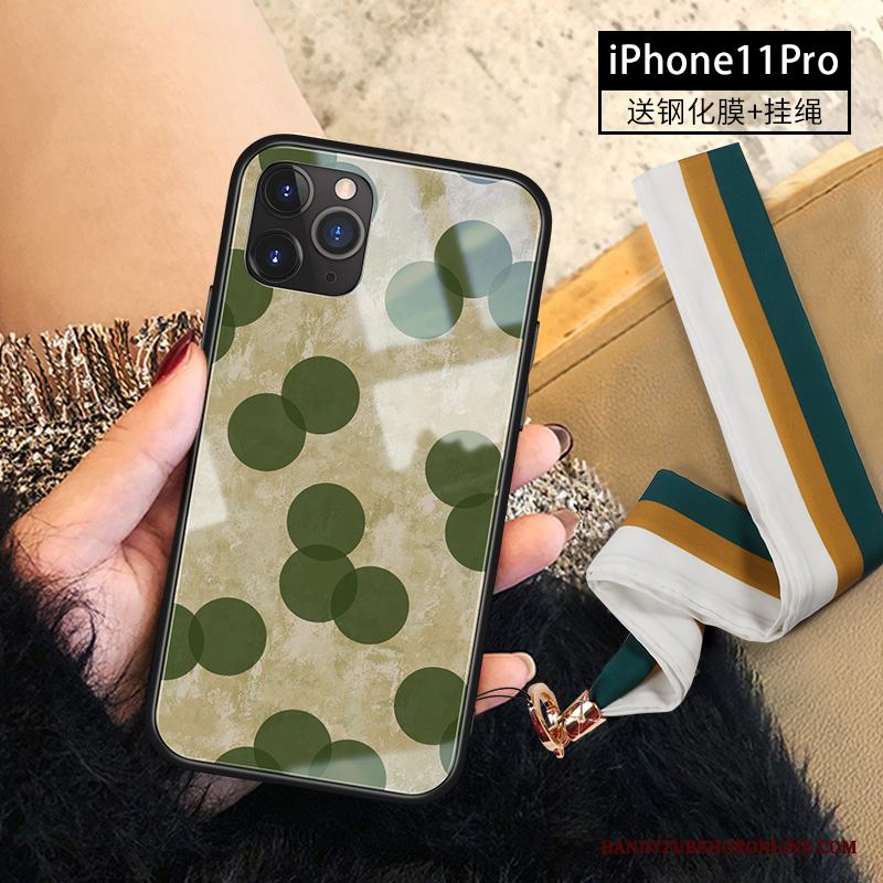 iPhone 11 Pro Hängsmycken Trend Varumärke Grön All Inclusive Polka Dot Punkt Skal Telefon