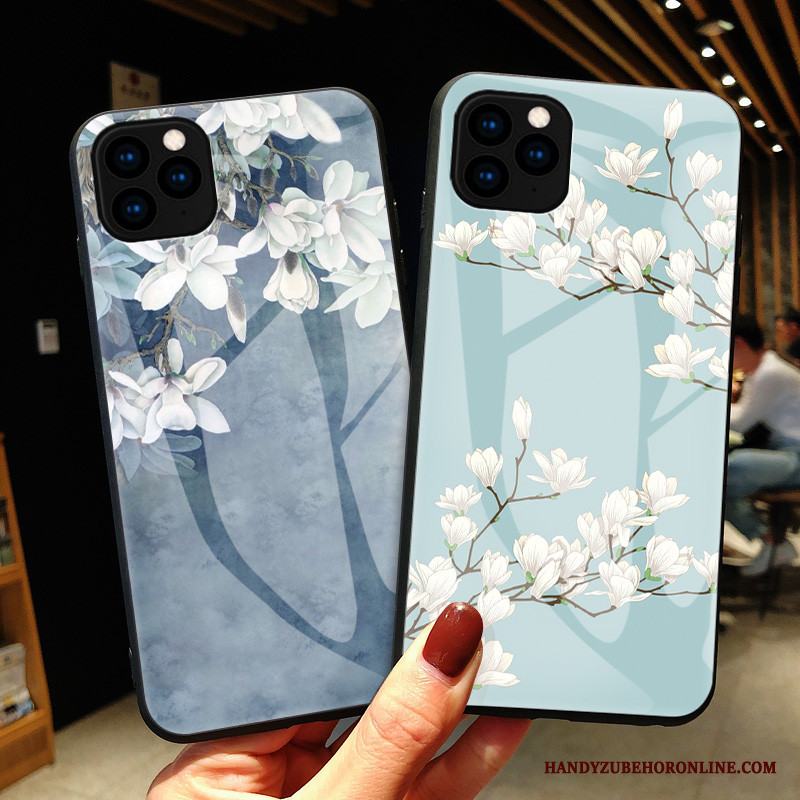 iPhone 11 Pro Konst Liten Skydd Skal Telefon Hängsmycken Fallskydd Blommor