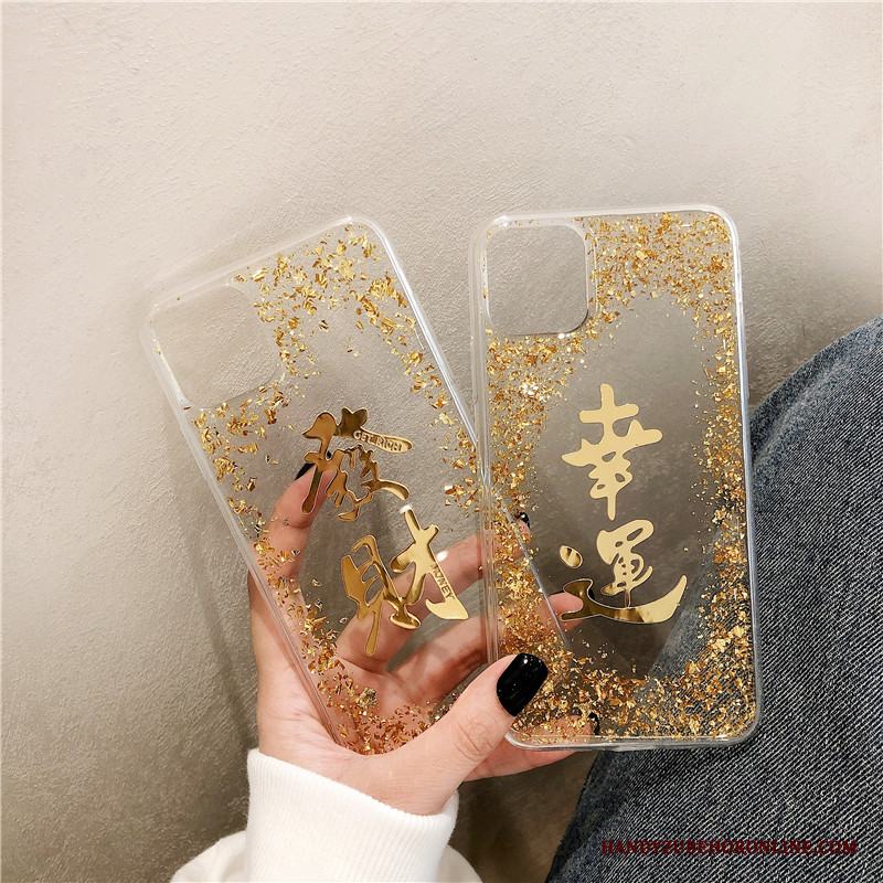iPhone 11 Pro Max Skal Ny Fallskydd Silikon All Inclusive Transparent Guld Rikedom