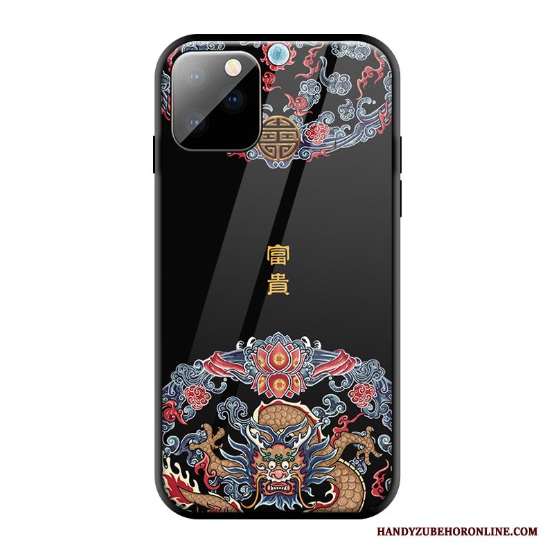 iPhone 11 Pro Max Skal Ny Glas Silikon Trend Varumärke Kinesisk Stil Palats Högt Utbud