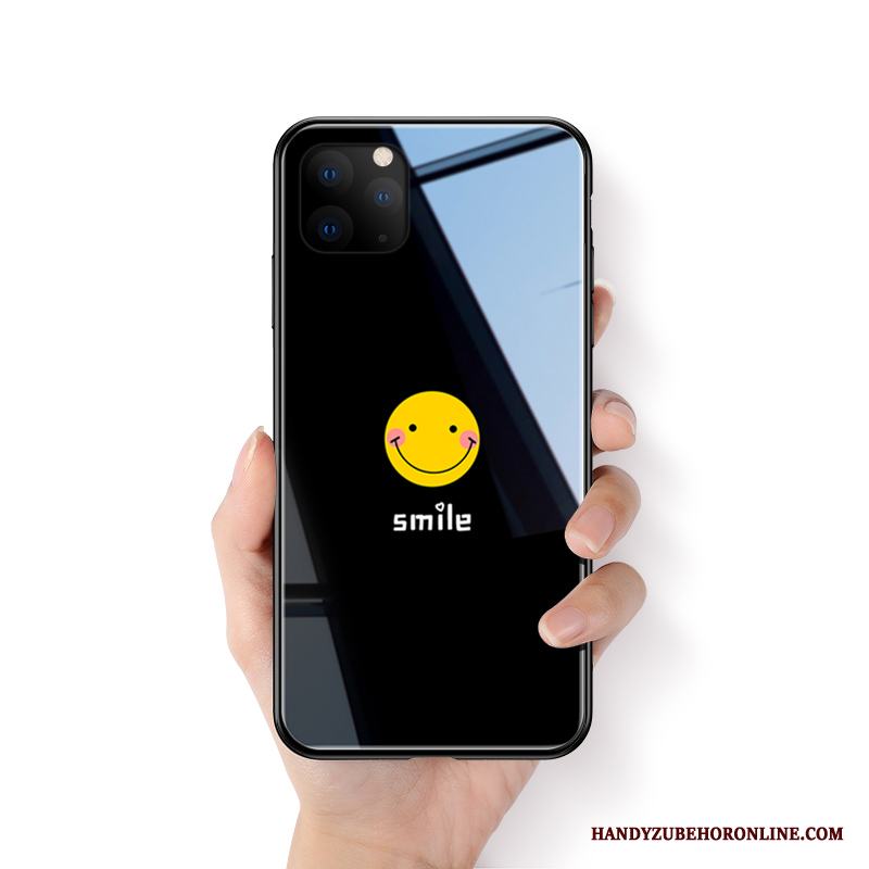 iPhone 11 Pro Skal Glas Skydd Par Mjuk Silikon Fodral Trend Varumärke