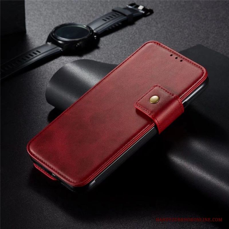 iPhone 11 Pro Uniform Röd Skal Telefon Fodral Läderfodral Business Ny