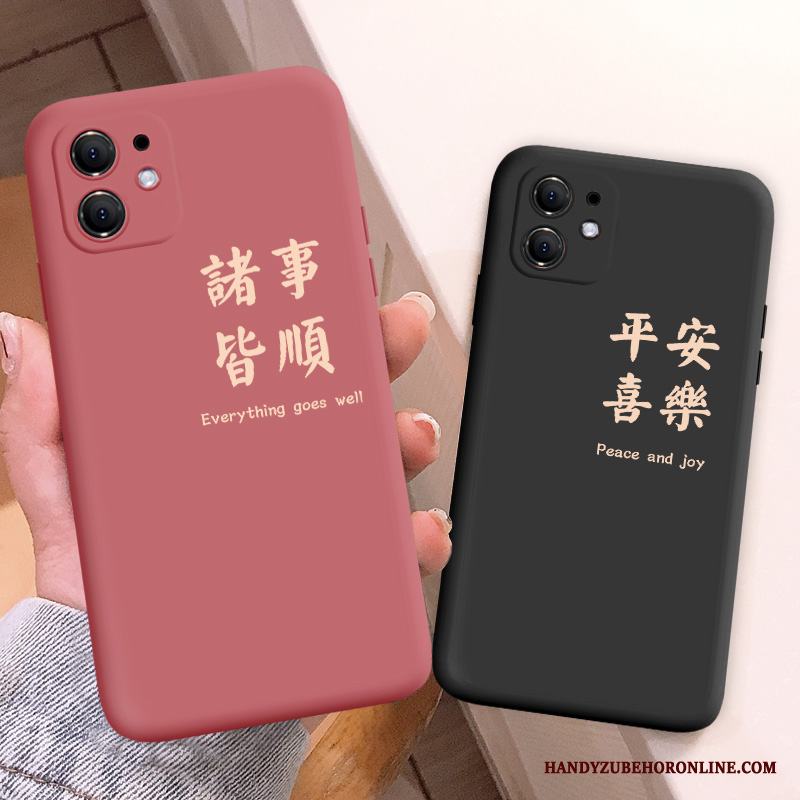 iPhone 12 Ny Kreativa Skal Telefon All Inclusive Silikon Röd