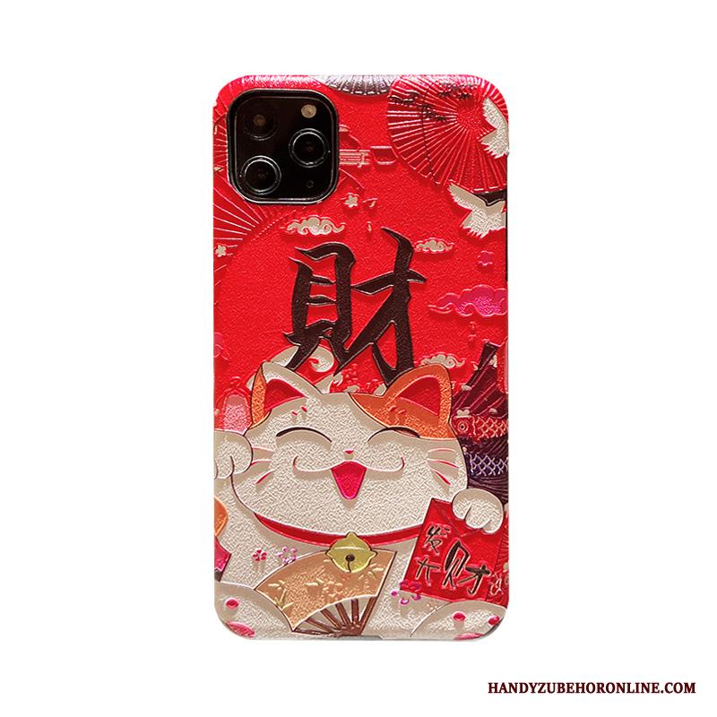 iPhone 12 Pro Max Skal Telefon Katt Lättnad All Inclusive Par Personlighet Kinesisk Stil