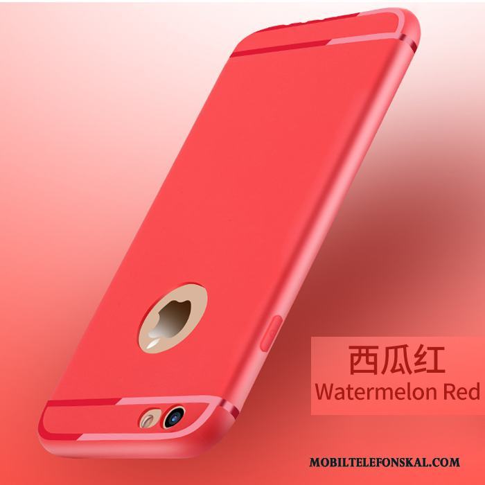 iPhone 5/5s Fallskydd Fodral Nubuck Skal Telefon Röd Enkel Mjuk