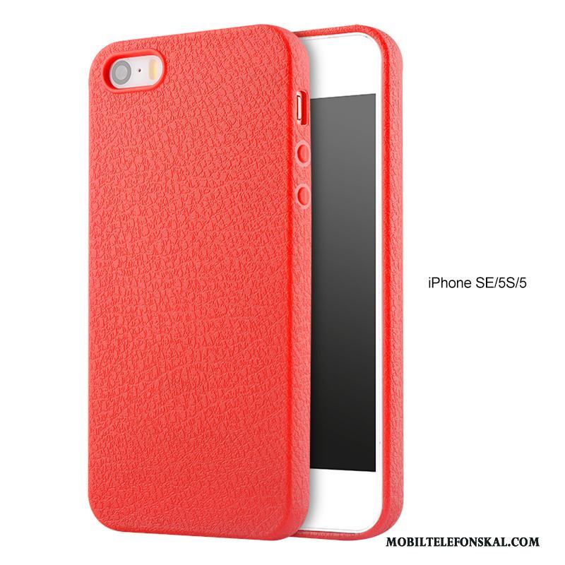 iPhone 5/5s Fodral Röd Fallskydd Transparent Skal Ny Trend