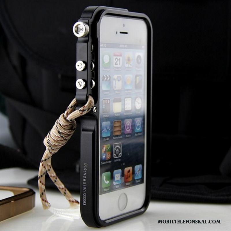 iPhone 5/5s Maskiner Skal Telefon Metall Trend Svart Frame