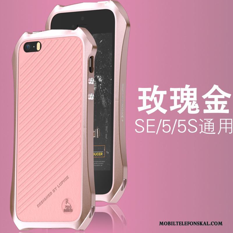 iPhone 5/5s Ny Metall Frame Skal Telefon Fallskydd Rosa Guld