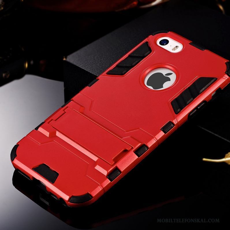 iPhone 5/5s Skal Fodral Nubuck Kreativa Fallskydd Trend All Inclusive Röd