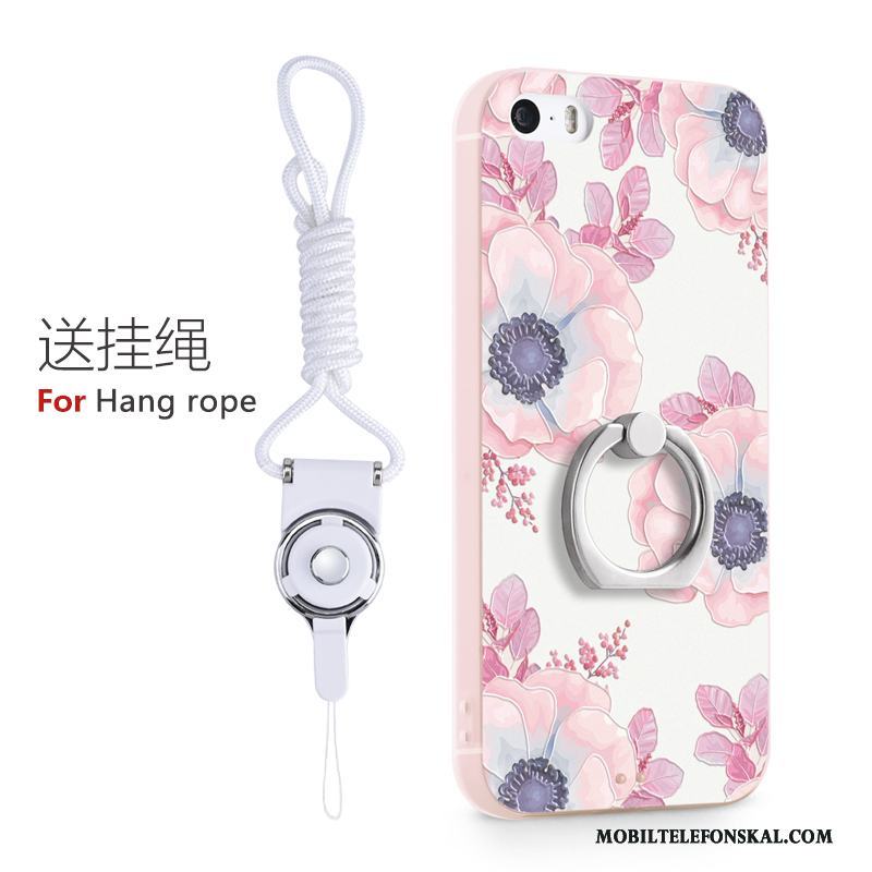 iPhone 5/5s Skal Telefon Support Ring Rosa Vacker Fodral Trend