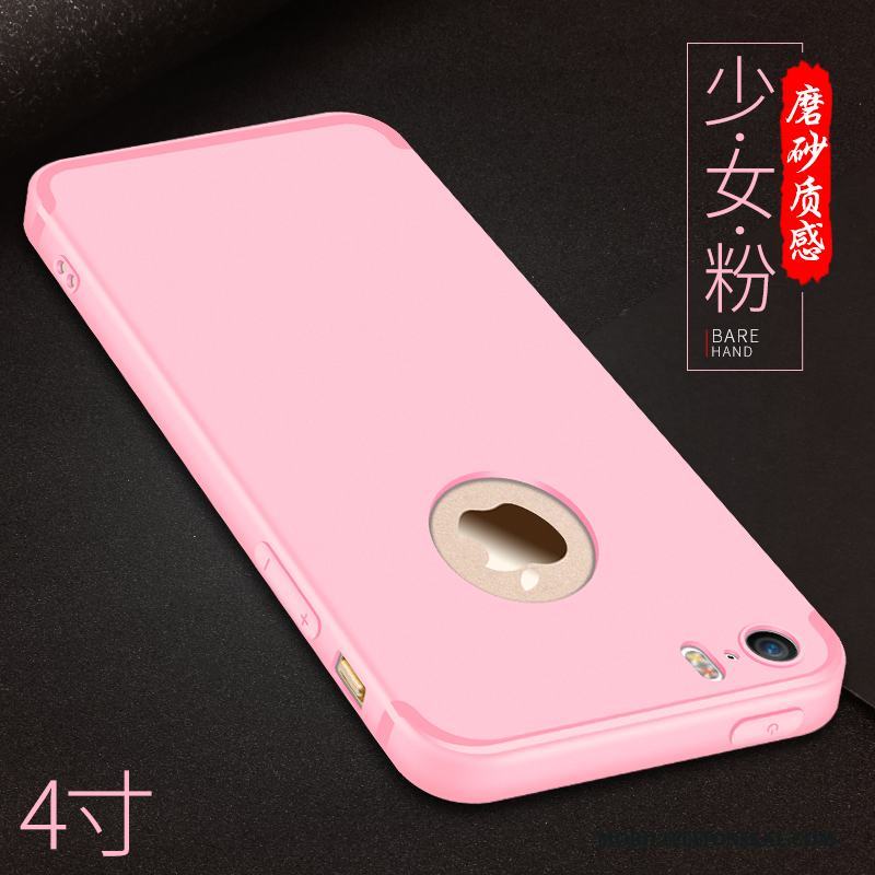 iPhone 5/5s Skydd Skal Telefon Kinesisk Drake Nubuck Mjuk Rosa Enkel