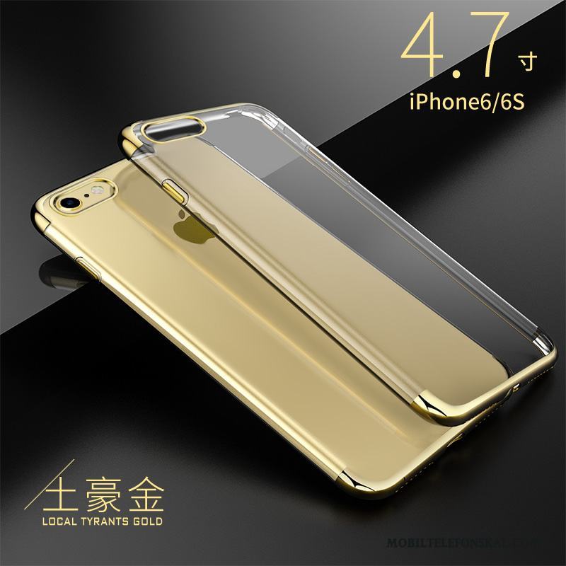 iPhone 6/6s Fallskydd All Inclusive Skal Telefon Mjuk Plating Guld Silikon