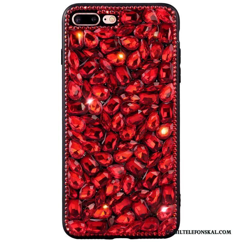 iPhone 6/6s Lyxiga Skal Telefon Röd Strass Europa Elegant Fodral