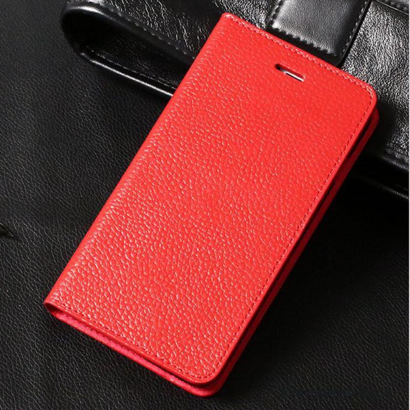iPhone 6/6s Läderfodral Röd Skal Telefon All Inclusive Business Fallskydd Clamshell