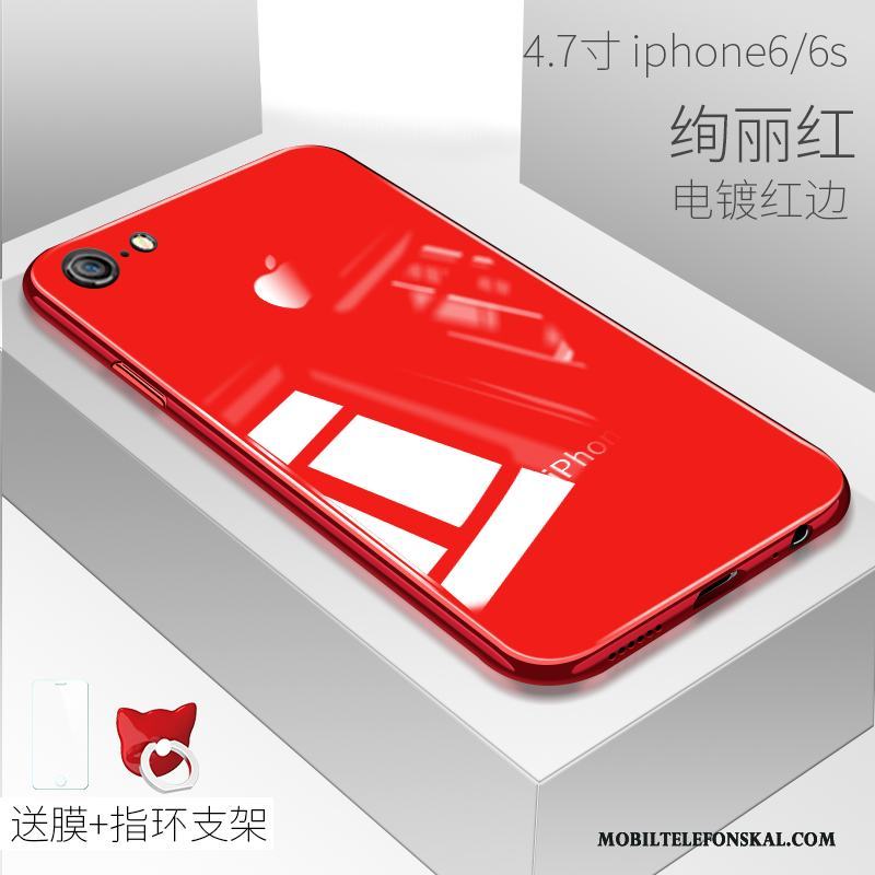 iPhone 6/6s Ny Fodral Röd Trend Silikon Skal Telefon Glas