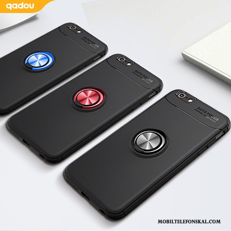 iPhone 6/6s Plus All Inclusive Skal Telefon Ring Fodral Mobil Telefon Svart Mjuk