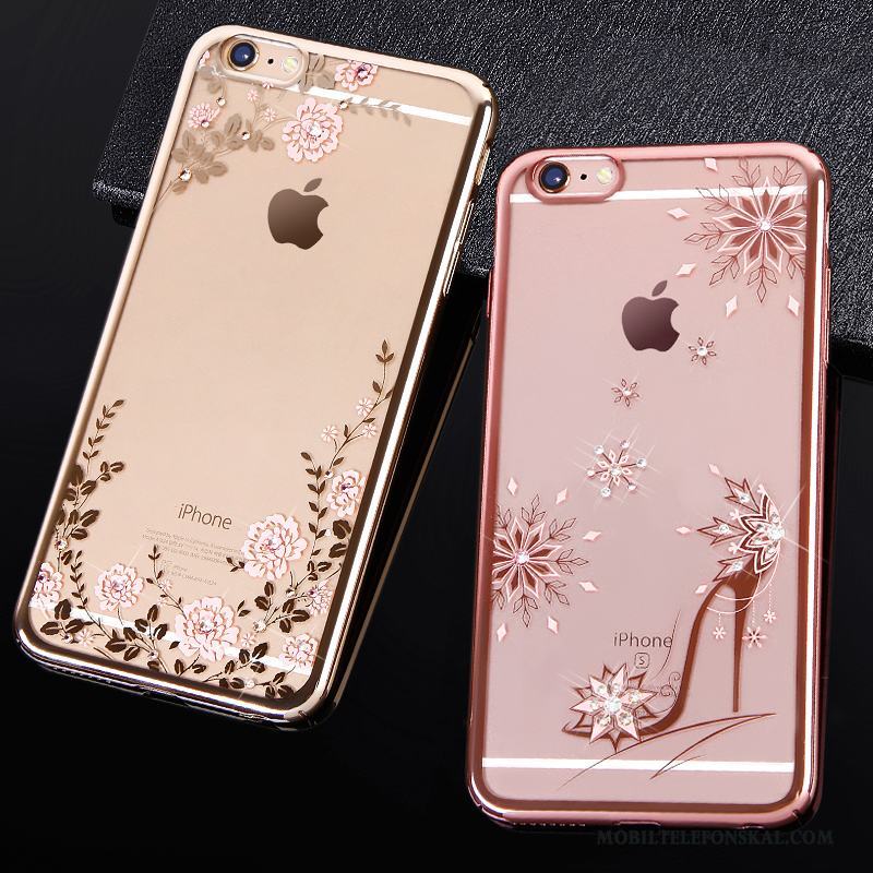 iPhone 6/6s Plus Fodral Guld Elegant Skal Telefon Lyxiga Rosa Guld Strass