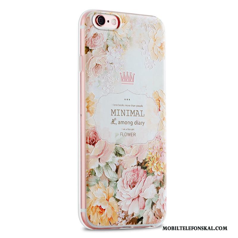 iPhone 6/6s Plus Fodral Liten Gul Kyla Pu Silikon Skal Telefon