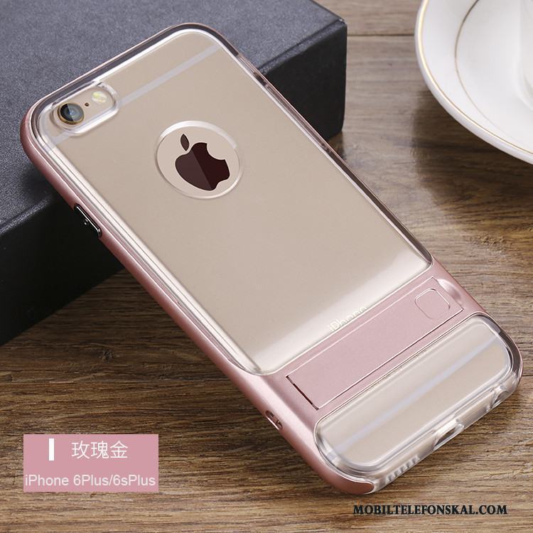 iPhone 6/6s Plus Rosa Guld Fodral Transparent Silikon Support Ny Skal Telefon