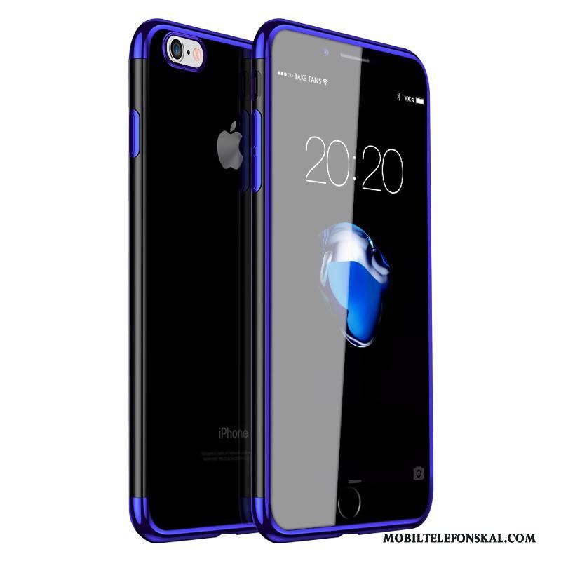 iPhone 6/6s Plus Skal Fallskydd Enkel Plating Blå Fodral All Inclusive Transparent