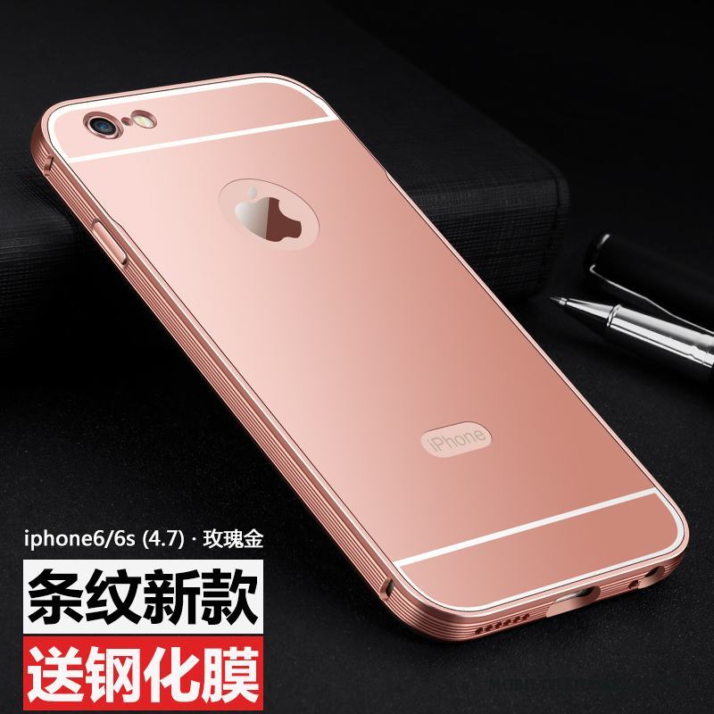 iPhone 6/6s Plus Skal Rosa Guld Ny Metall Skydd Frame Fallskydd Fodral