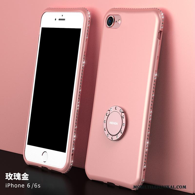 iPhone 6/6s Plus Skal Strass Röd Rosa Fodral Fallskydd Mjuk All Inclusive